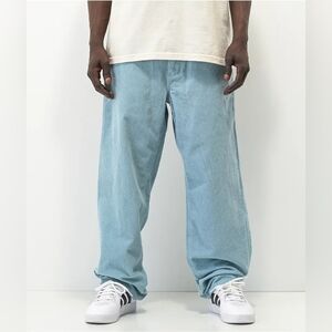 Empyre Loose Fit SK8 Corduroy Light Blue Skate Pants Size 32